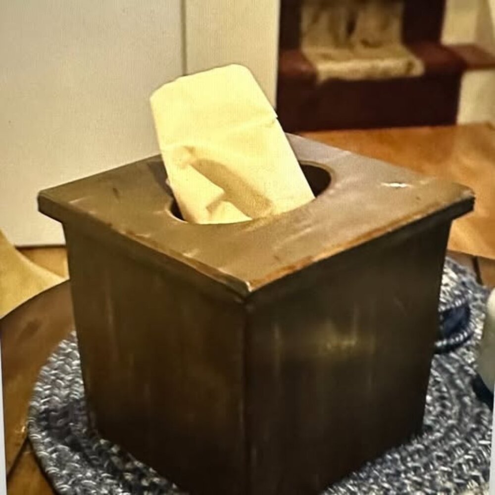 Brown Wood Tissue Box Cover Rustic Farmhouse Square Wooden Tissue Holder